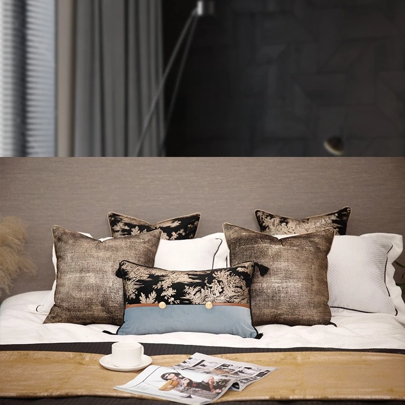 30X50/45X45/50X50CM Nordic Throw Pillow Cover Modern Light Luxury Stamping Waist Cushion Cover Decor Home Decorative Pillowcase