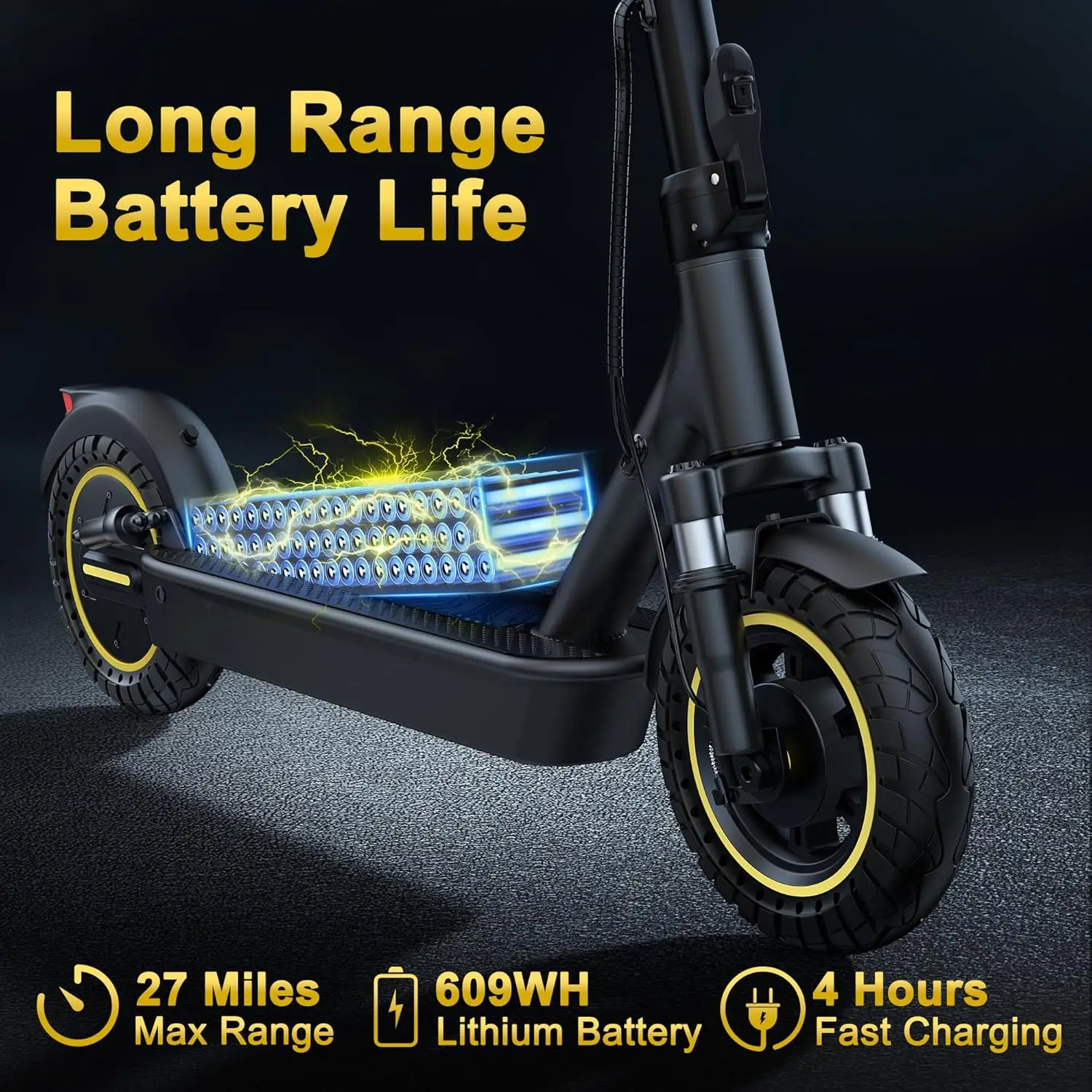 2026 NEW 10inch Electric Scooter 500W Motor 42V 14.5AH Battery Up to 22MPH Max Speed & 28 Miles Max Range Dual Suspension Folding E-Scooter - view 2