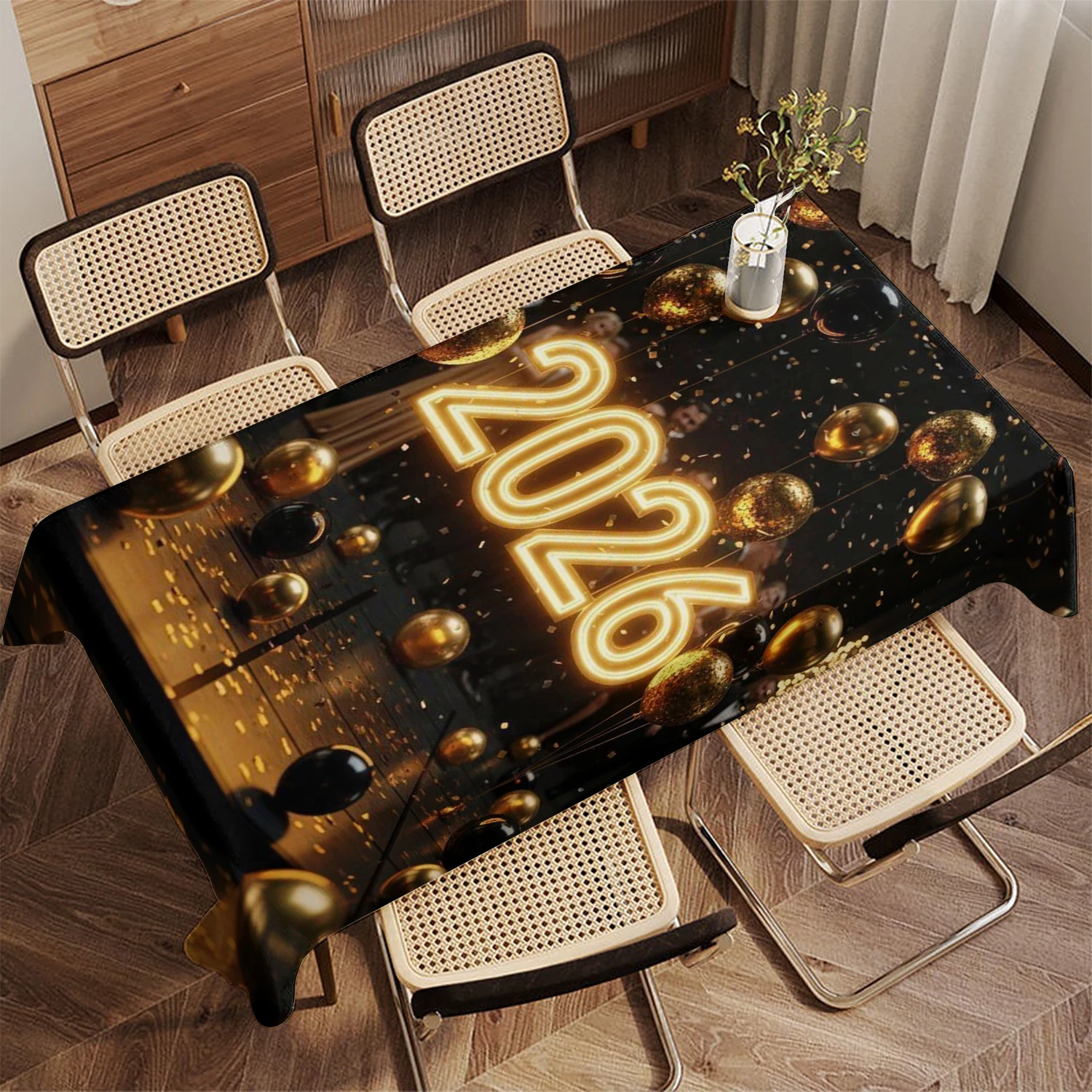 Neon 2026 Tablecloth Design Restaurant Kitchen Tablecloth Living Room Home Decoration Rectangular Party Decoration