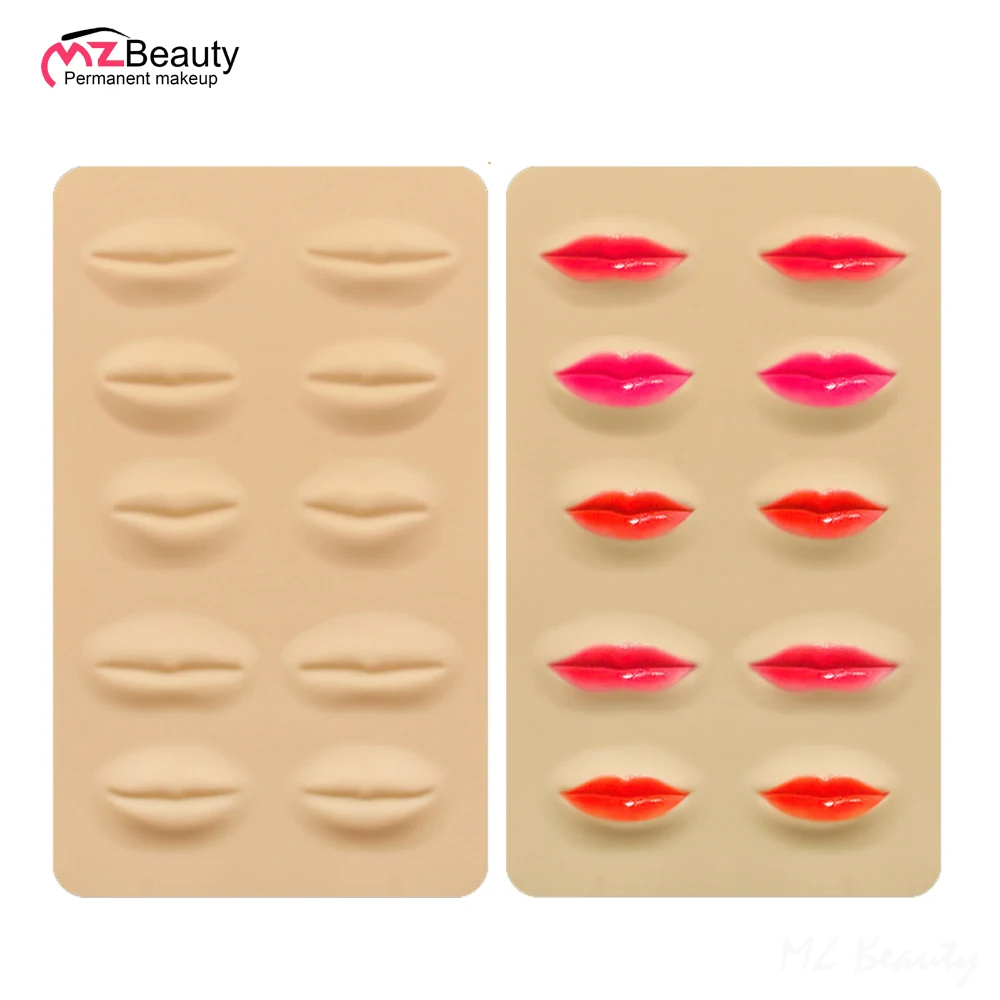 Lip Tattoo Practice Skin Microblading Supplies Silicone Practice Latex Skin Permanent Makeup Lips Tattoo Training Tool Beginner
