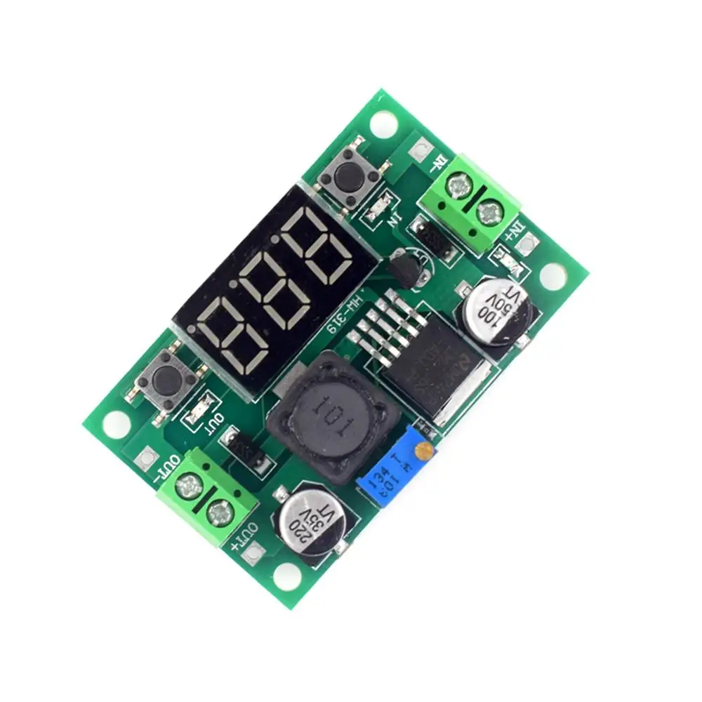 DC-DC Buck Converter Module LM2596S DC 4.0~40V to DC 1.25V~37V Adjustable Step-Down Voltage Regulator With LED Voltmeter Display