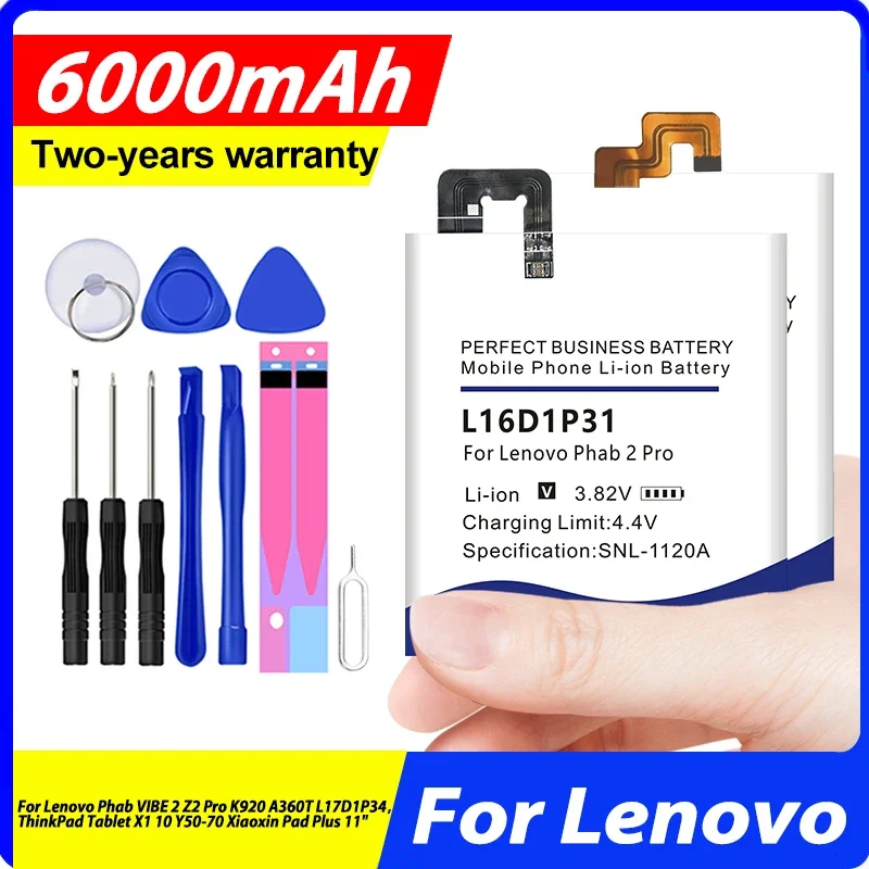 

New L20D2P31 BL228 Battery For Lenovo Phab VIBE 2 Z2 Pro K920 A360T L17D1P34，ThinkPad Tablet X1 10 Y50-70 Xiaoxin Pad Plus 11"