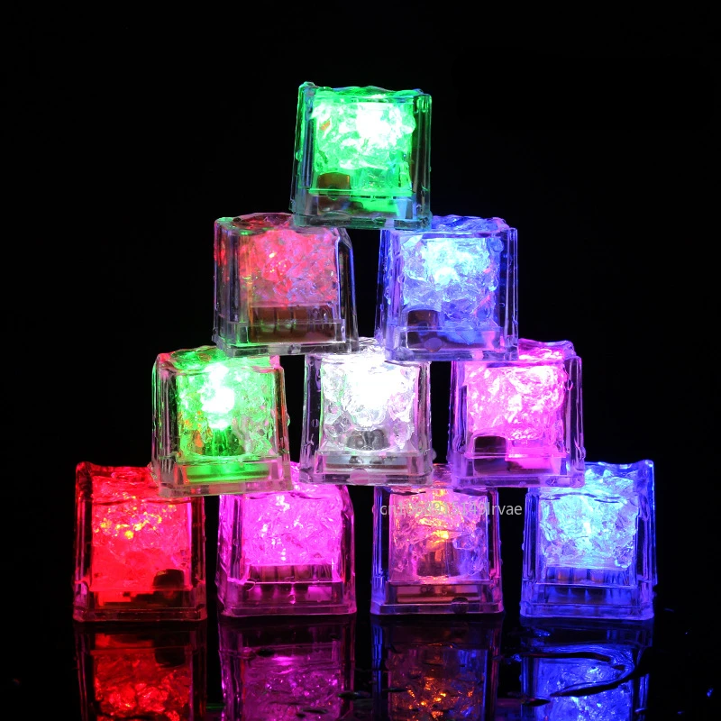 Waterproof Led Ice Cube Multi Color Flashing Glow in The Dark Light Up for KTV Bar Club Drinking Party Wine Decoration