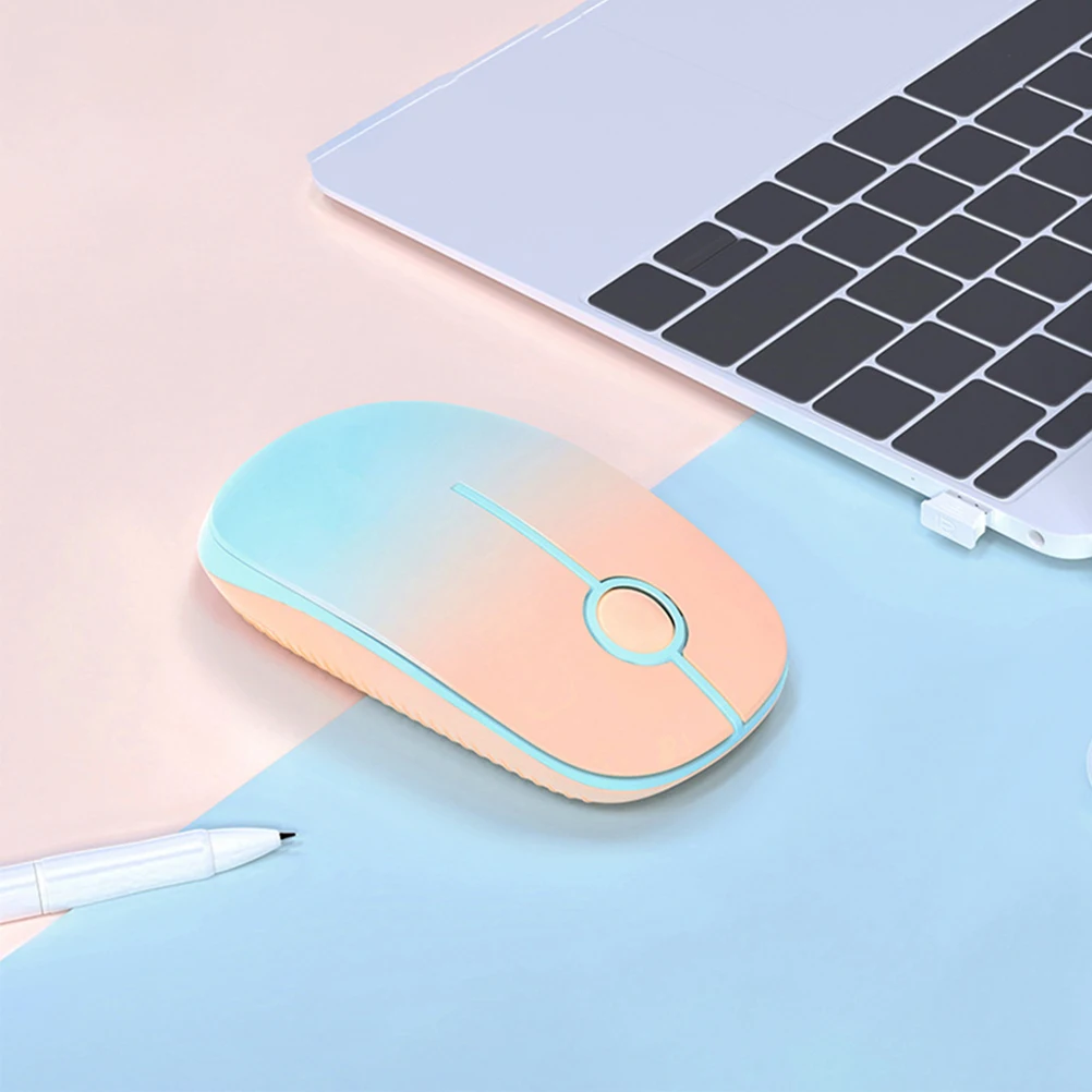 

Gradient Color Wireless Mouse Silent Cordless Mute Office Computer 2.4Ghz Portable Mouse For Laptop Ergonomic Design