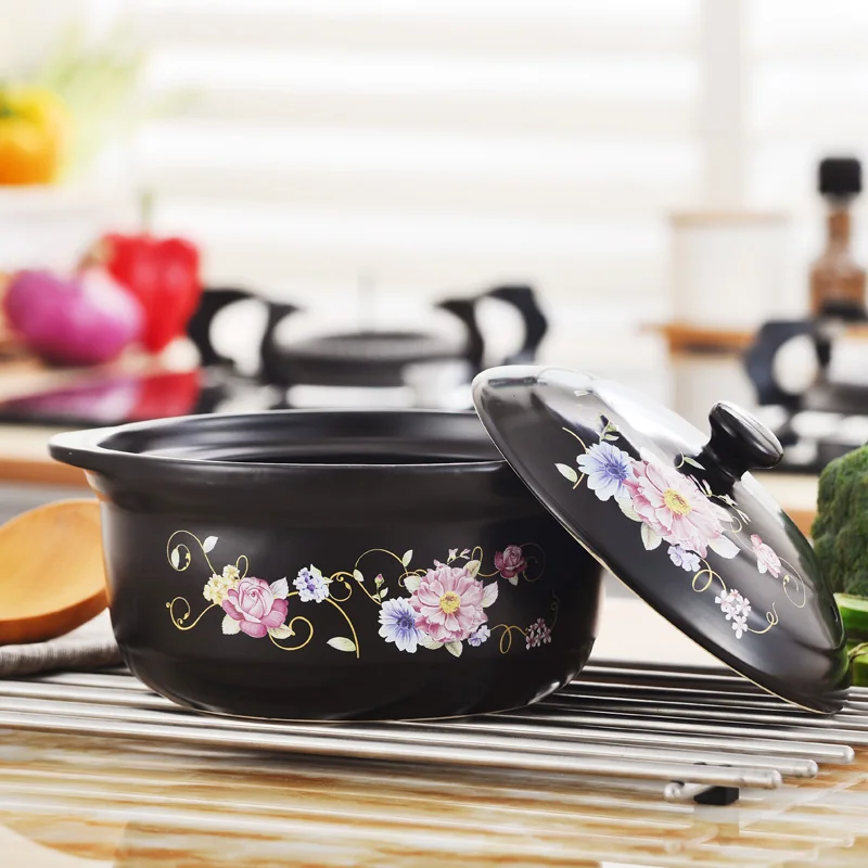 

Heat resistant casserole health preserving stew, ceramic casserole, soup, Congee, household stew, open fire stone pot, Little pa