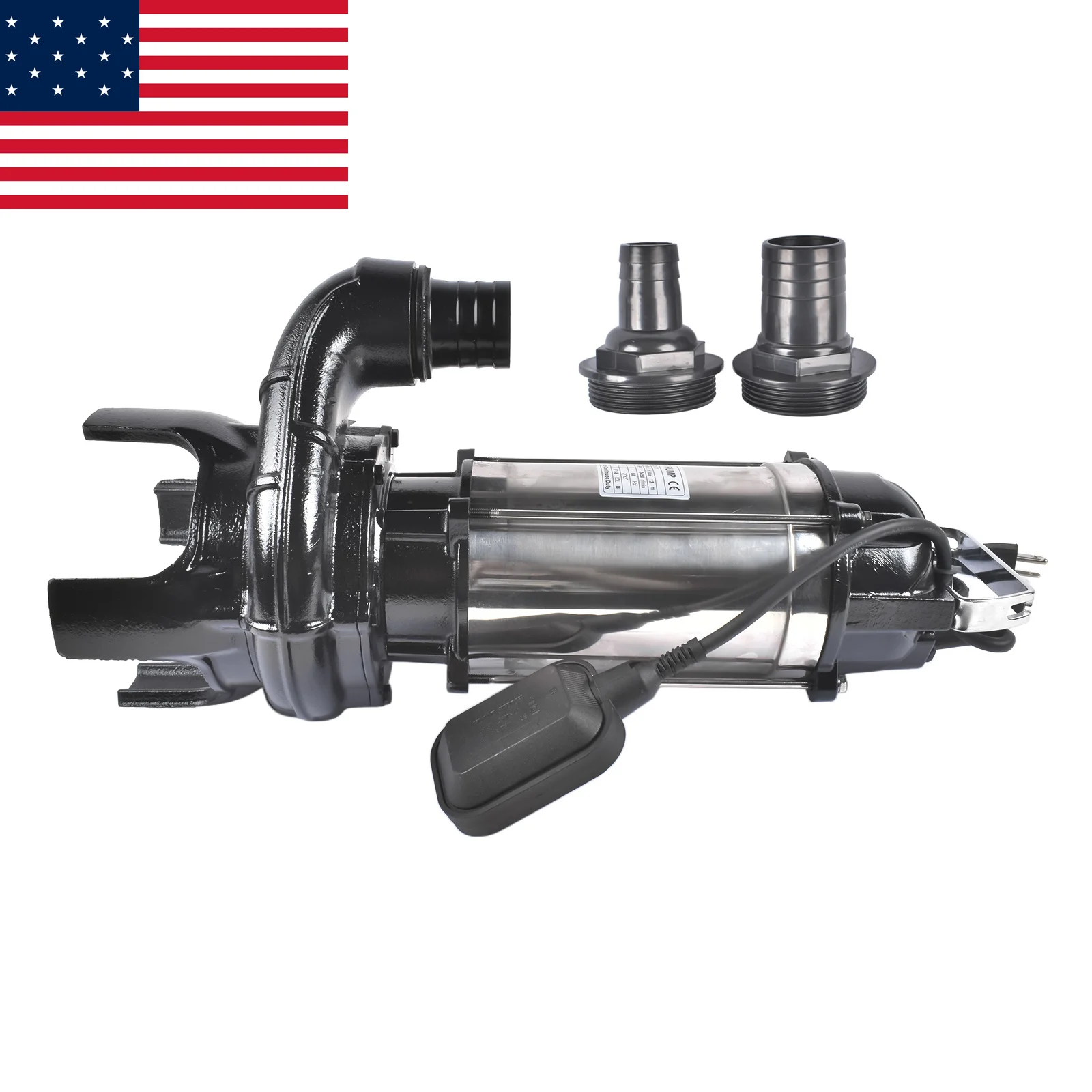 AP03 Stainless Steel 1HP 0.75KW Sewage Pump 110V 60Hz 16A for Septic & Wastewater Removal