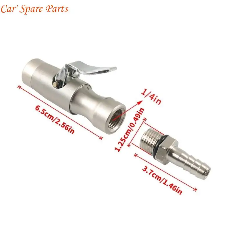 y4ua قفل الهواء تشاك 1/4 بوصة fnpt تدفق مغلق لتضخم الإطارات الآمن لا تسرب #6