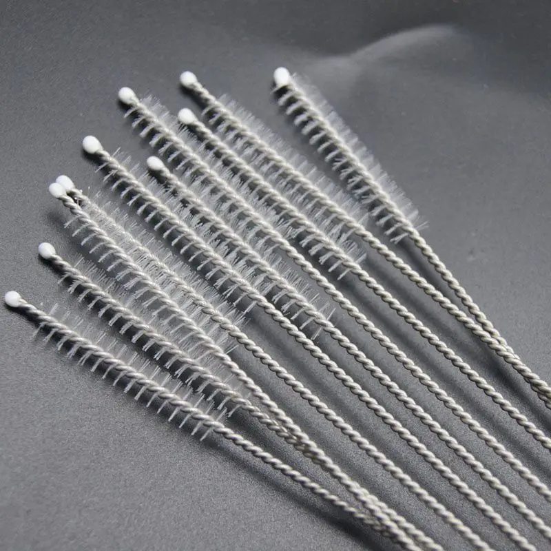 ●10pcs Nylon Straw Cleaners Cleaning Brush Drinking Pipe Cleaners Stainless Steel Glass-ABFB