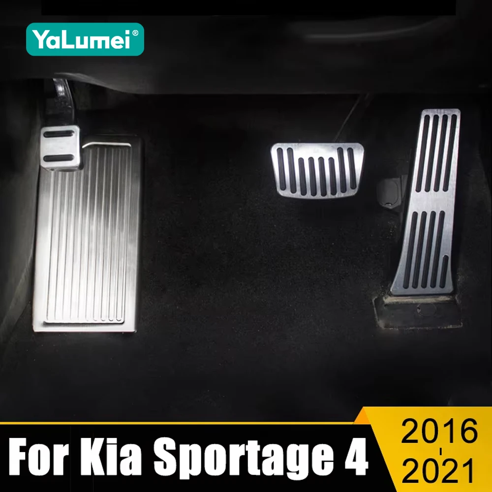 

For Kia Sportage 4 QL GT 2016 2017 2018 2019 2020 2021 Car Accelerator Fuel Brake Pedals FootRest Pads Cover Accessories