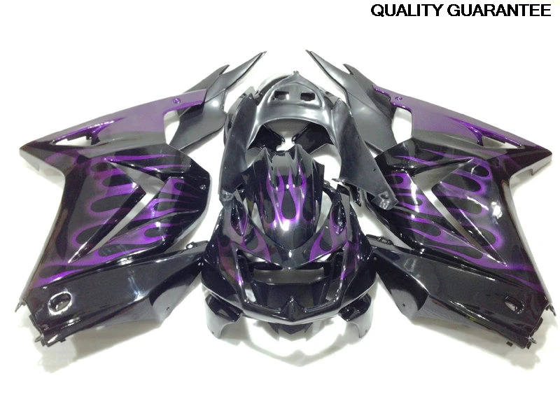 Free Custom Painted Fairing Kits For Ninja 08-14 EX 250 2008 - 2014 ZX 250R Purple Flame Fairings Bodywork02