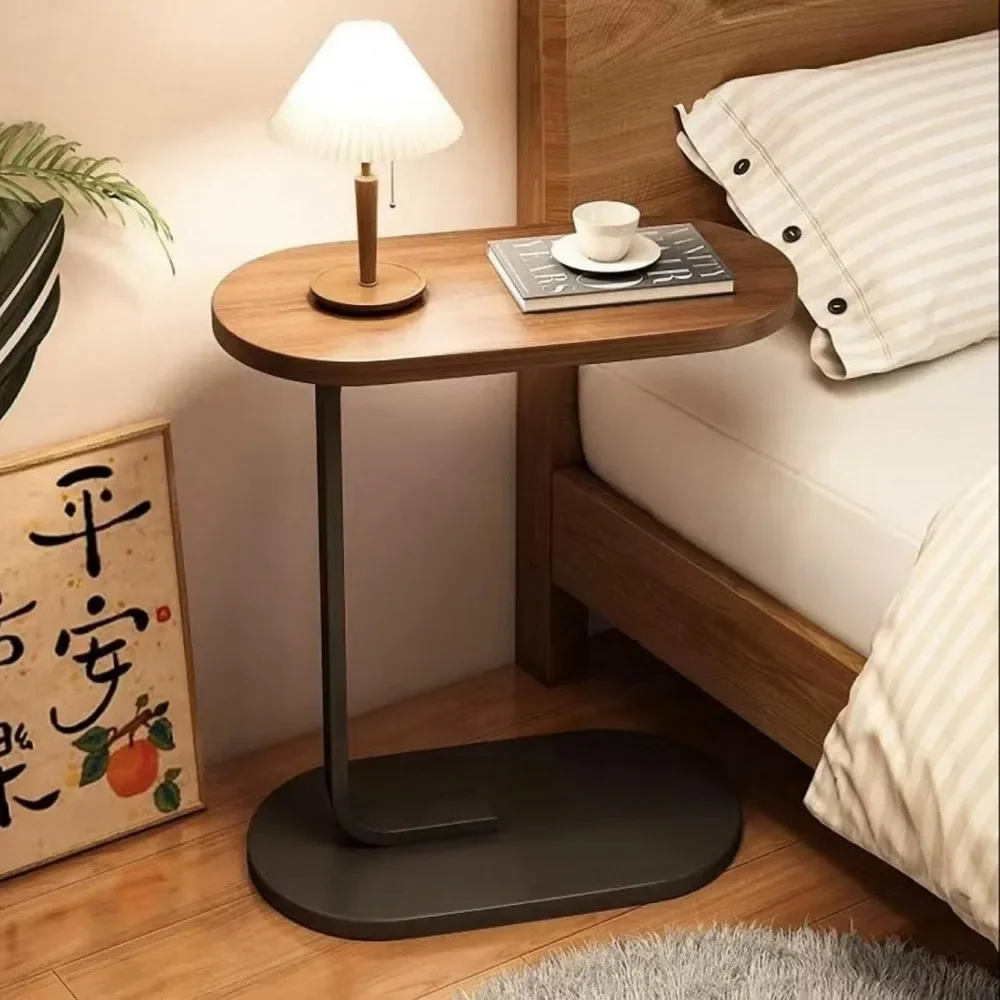 C Shaped Table Small Side Tables Save Space Embeddable Corner Desk Bedside Household Portable Mini Coffee Table for Living Room