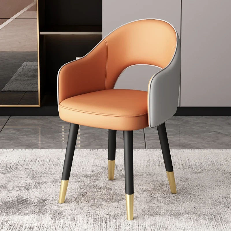 Orange Hotel Dining Chairs Indoor Lounge Dining Chair Nordic Creative Modern Living Room Bar Silla Comedor Home Furniture