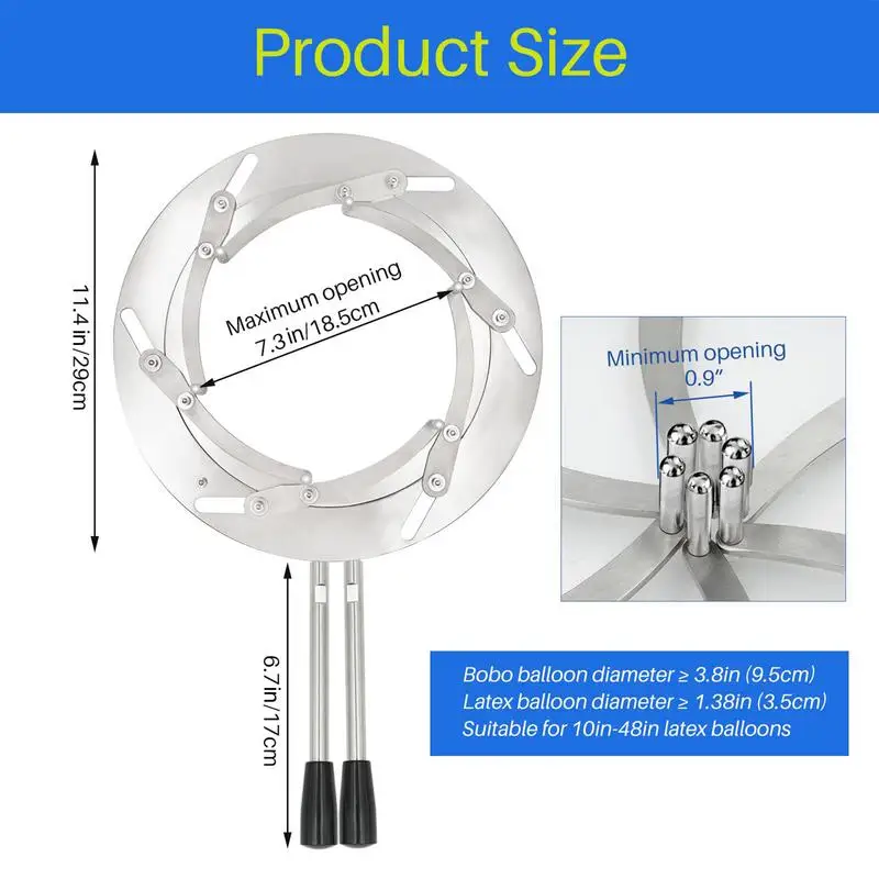 Imagem -06 - Balões de Metal Inoxidável Alicerça de Expansão Boca Expansor Faça Você Mesmo Ferramentas para Balões Transparentes Confetes