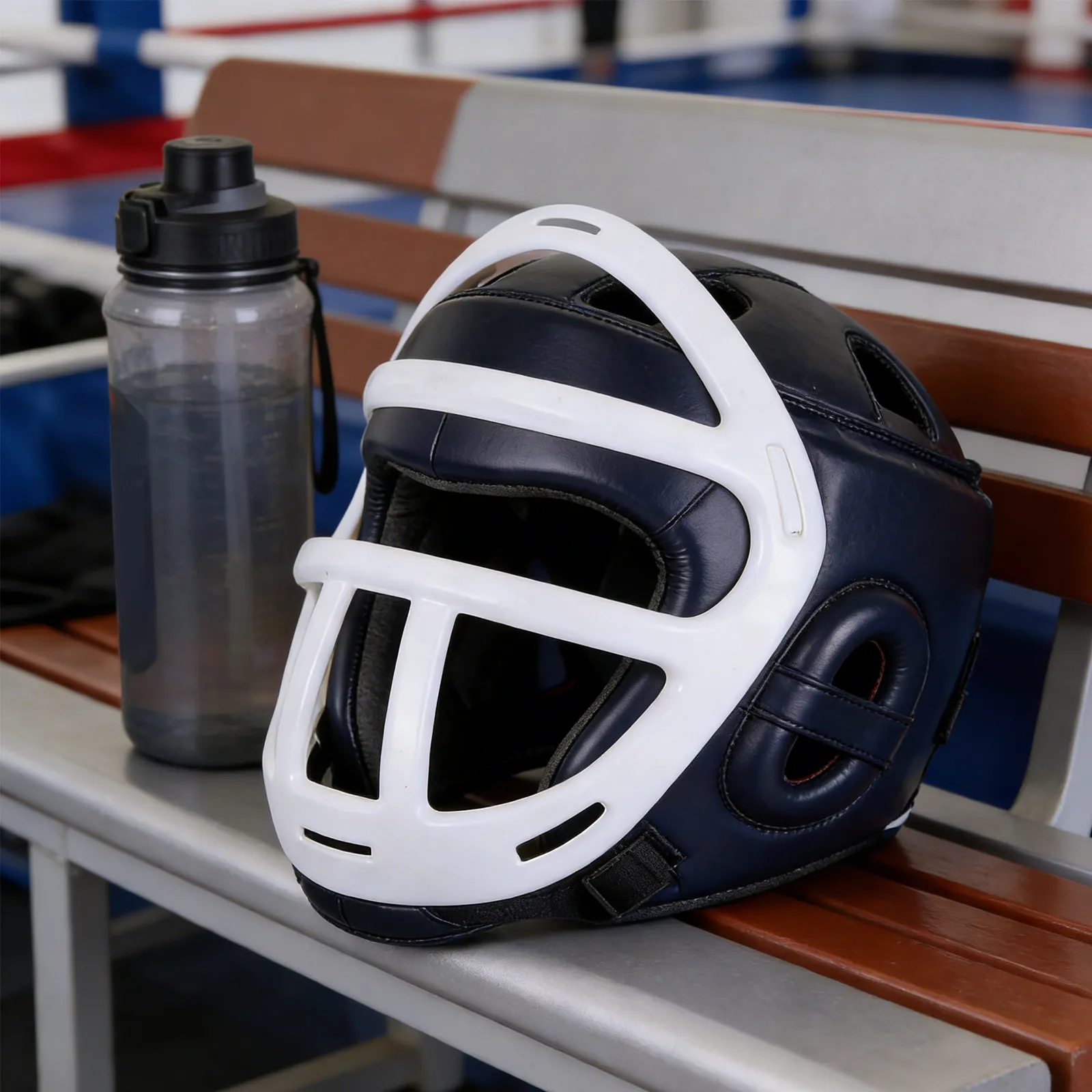 Adult Sports Face Protection Cover Boxing Headgear Martial Arts Mask Detachable Face Shield Guard for Taekwondo Sparring