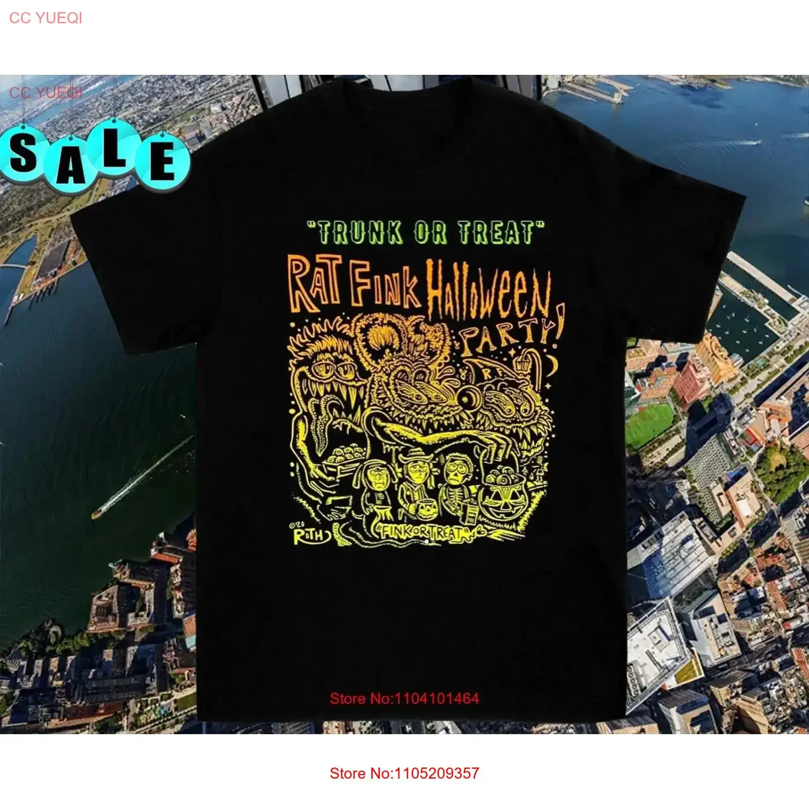 حار إد روث الفئران فينك هالوين تي شيرت S 5XL القطن MR392 خمر غسلها أنيق للجنسين أوم تنفس الرسم مريحة #1