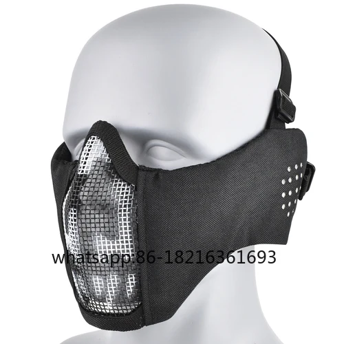 

Outdoor Sports Tactics Metal Wire Half Face Protective Mask Mask Mouth Protector CS Military Fan Equipment Special