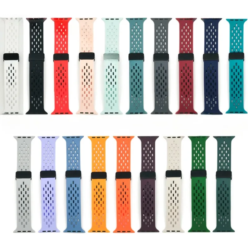 Силиконовый ремешок для Apple watch band 49 мм 45 мм 44 мм 42 мм 40 мм 41 мм 38 мм, браслет Correa iWatch Series 9 8 SE 7 6 5 4 3 Ultra 2