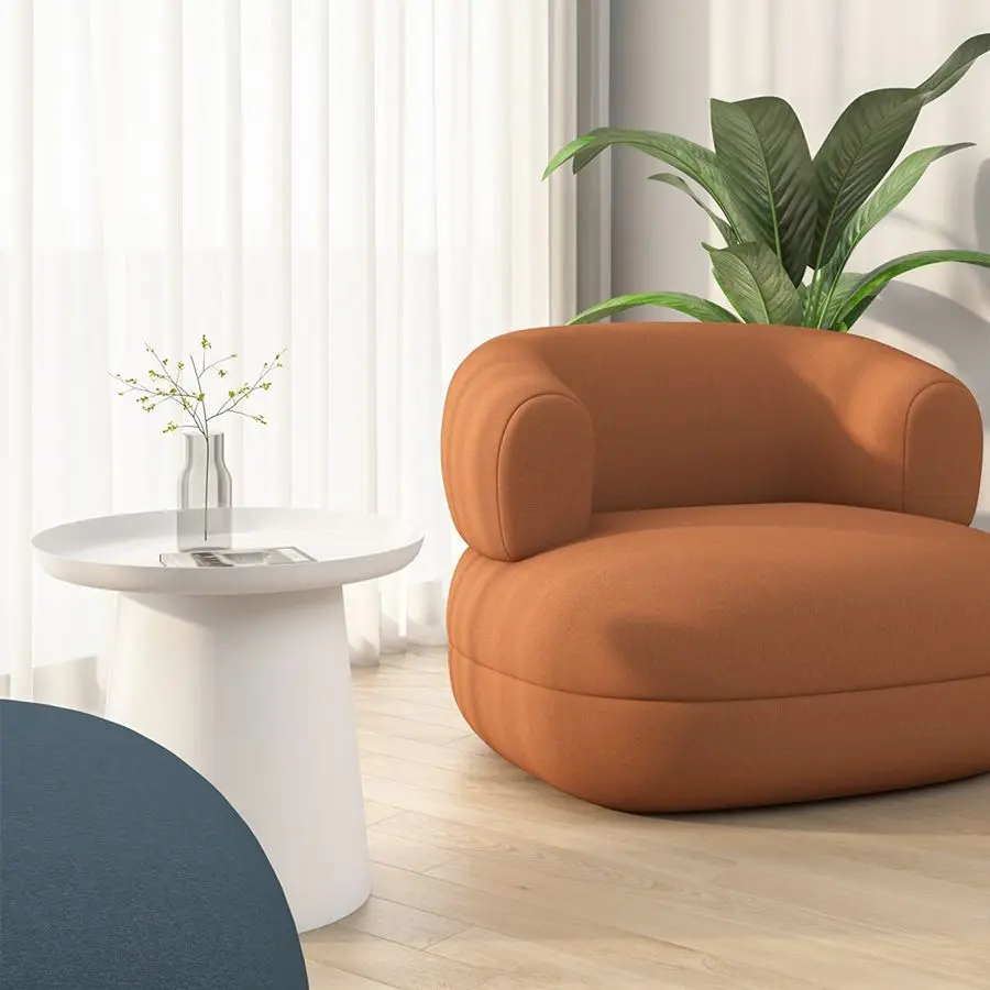 Small apartment lazy sofa, technology cloth sofa