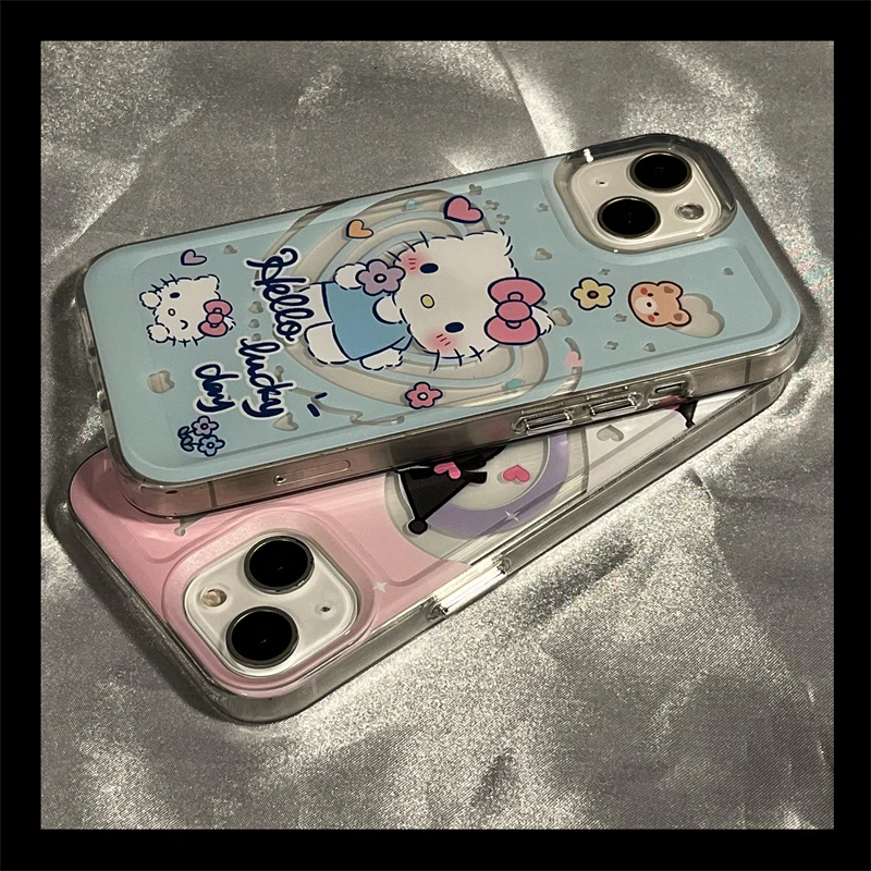 Sanrio Hello Kitty Kuromi My Melody Cinnamoroll Girls' Heart Hello Kitty Suitable for iPhone Apple Phone Case 14pro 12 11 Case