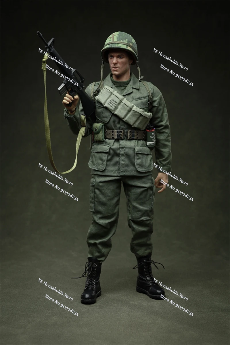 WHOHO TOYS 1/6 Man Cloth Movable Action Figure Vietnam War Male Soldier Mini Weapon Model Decor 12