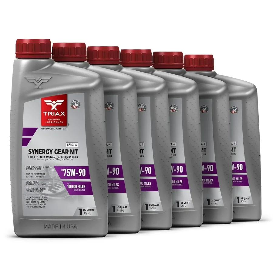

TRIAX Synergy Gear MT 75W90 GL4 MT90; Полностью синтетическая ручная трансфлюзия; Плавное переключение; Без прилипания, скольжения, вибрации или Ш