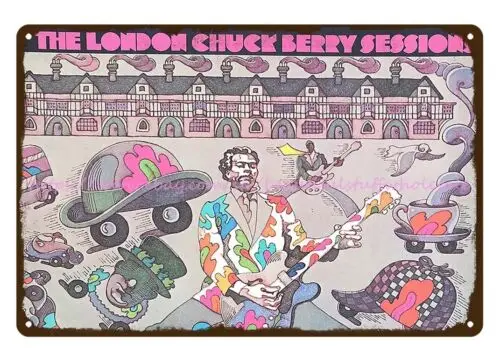 1972 The London Chuck Berry Sessions metal tin sign repro collectiblerooms