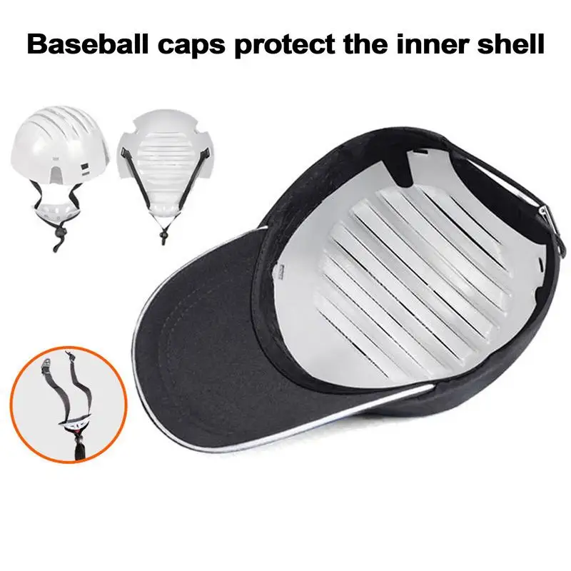 Baseball Bump Hat Insert Breathable Anti-Collision Hard Hat Lightweight Cycling Bump Hat Multifunctional Anti-Collision Baseball