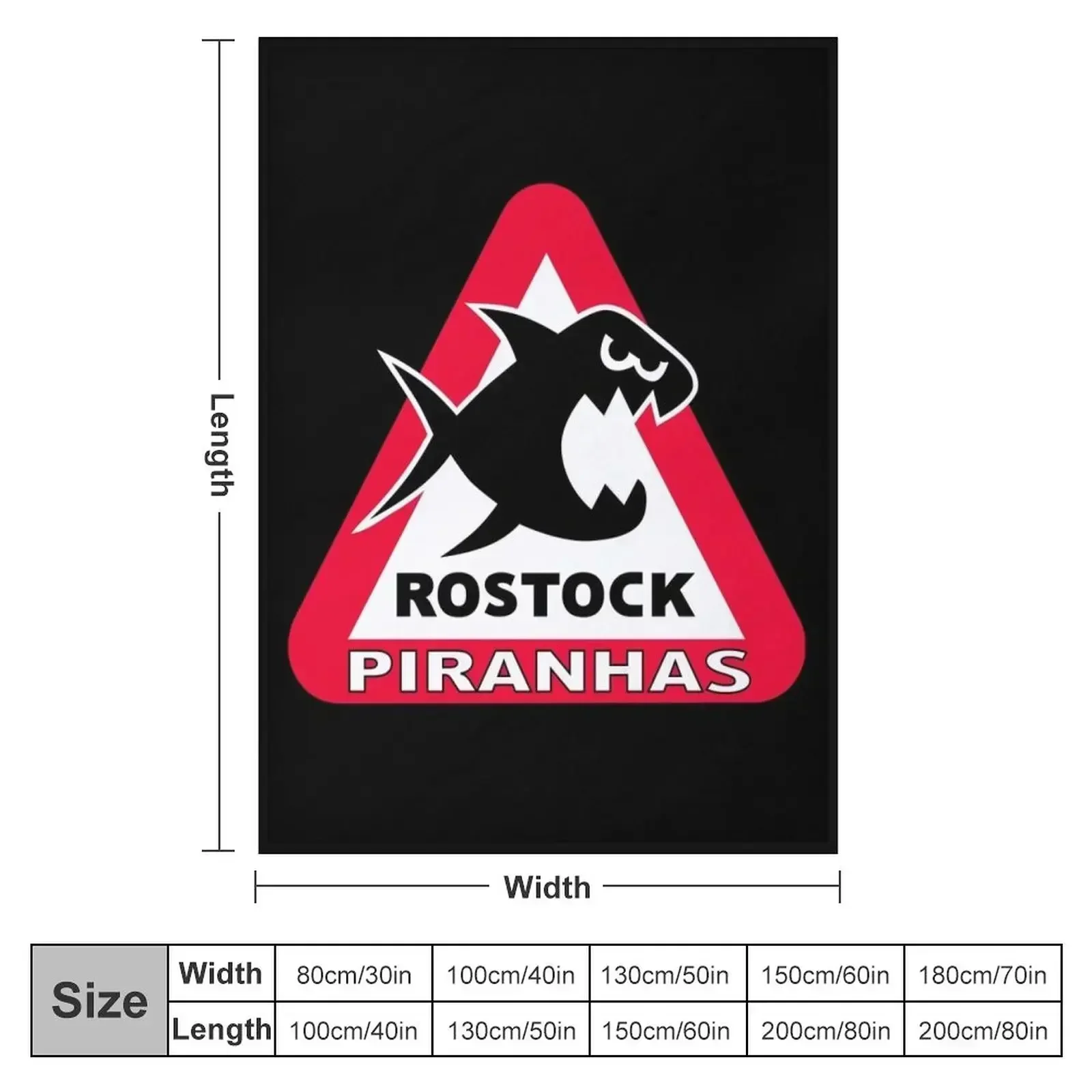 Rostock Piranhas Throw Blanket bed plaid Decoratives christmas decoration For Sofa Thin Luxury Brand Camping Blankets