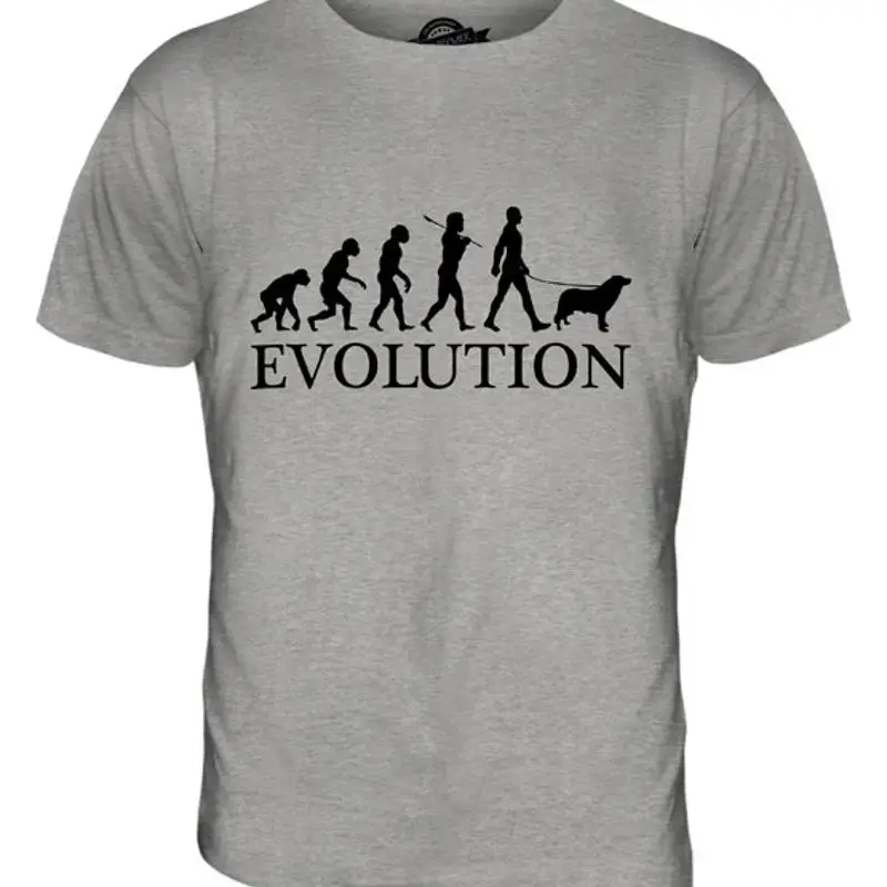 

A뷰DI EVOLUTION DES MENSCHEN UND HUND HERREN ФУТБОЛКА ФУТБОЛКА XS S M L XL 2XL
