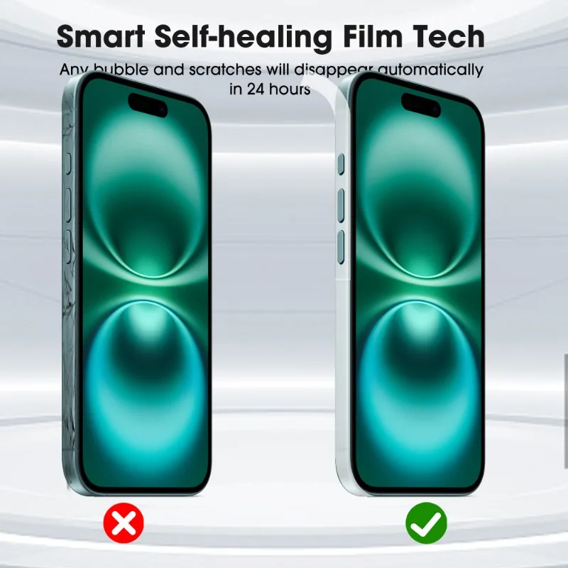3-1Sets Frame Hydrogel Film for IPhone 16 15 14 Side Protective Dust Net Anti-Scratch Border Sticker Clear Film for IPhone16 15
