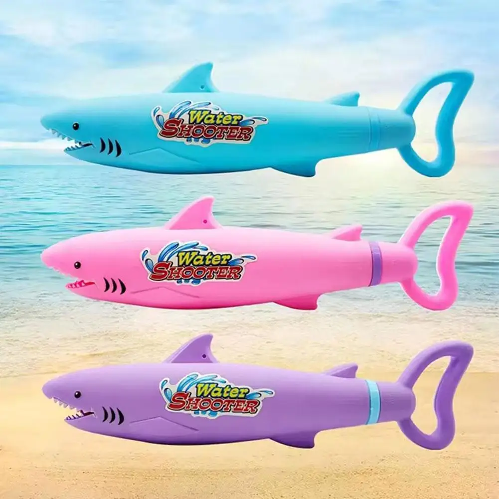 33CM Wasser Pistole Spielzeug Blaster Shooter Wasser Blaster Pistole Pistole Cartoon Pool Spielzeug Shark Krokodil Spritzen Für Kinder Strand spielzeug