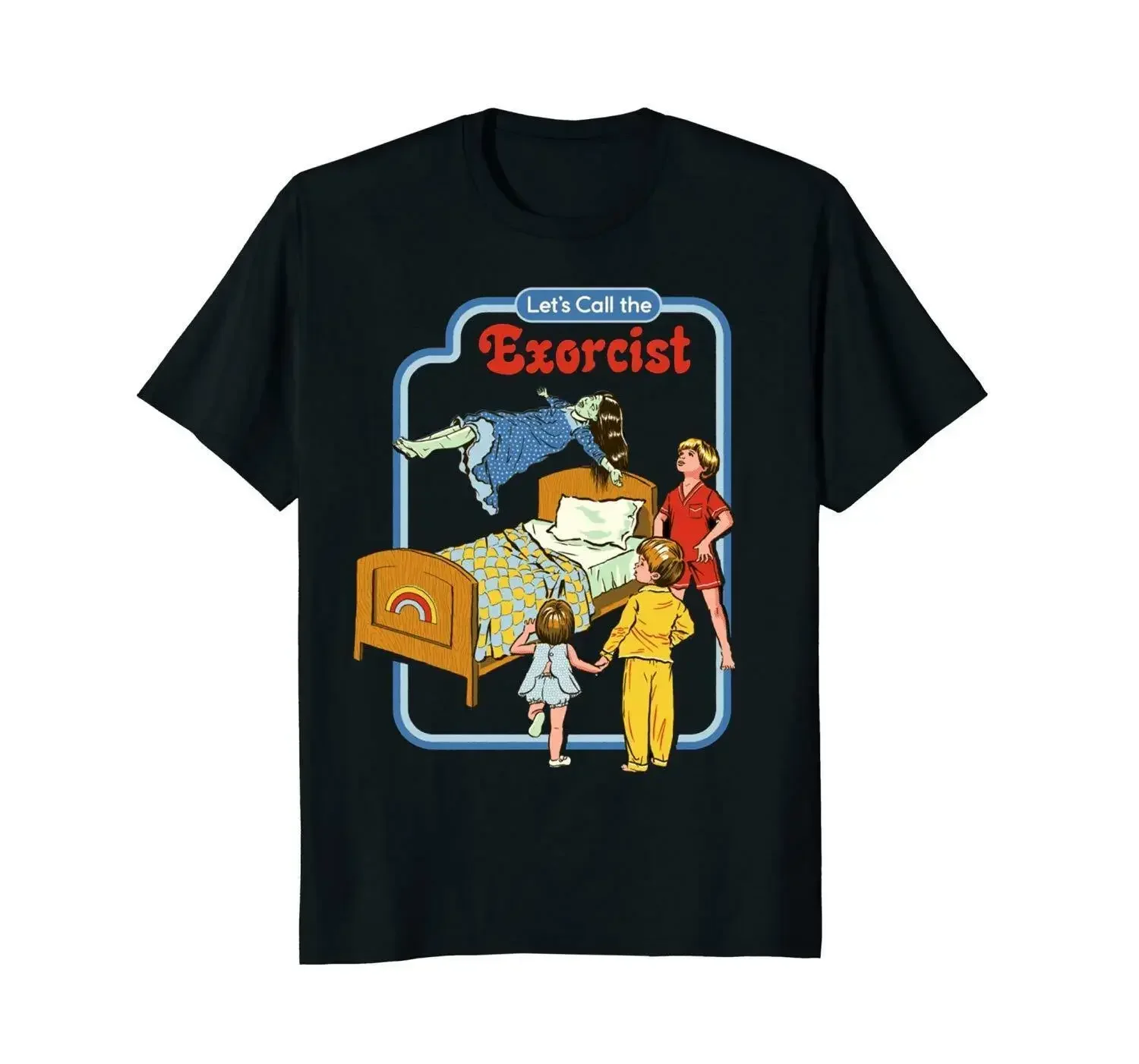 

Футболка Let's Call The Exorcist с графическим рисунком в стиле ретро, 100% хлопок, с круглым вырезом, летняя повседневная мужская футболка с короткими рукавами, размер S-3XL