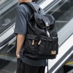 Zaini da uomo di moda borsa di ricarica USB impermeabile in Nylon Casual da viaggio coreano Stlye Mochila per borsa da scuola Vintage da viaggio