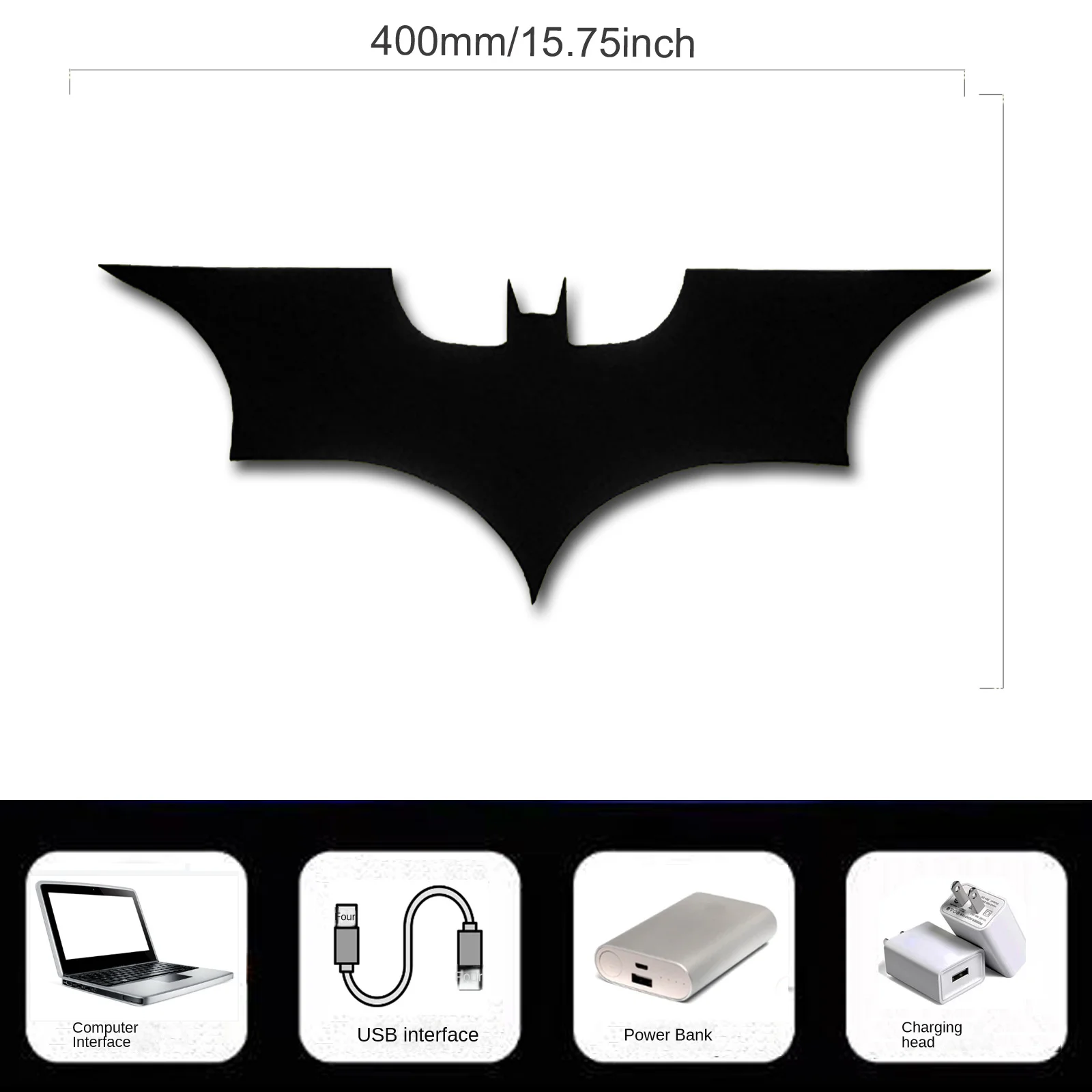 ZK50 다채롭고 멋진 LED 야간 조명 장식 벽 램프 플러그인 원격 제어 색상 변경 박쥐 날개 머리맡 주변 조명