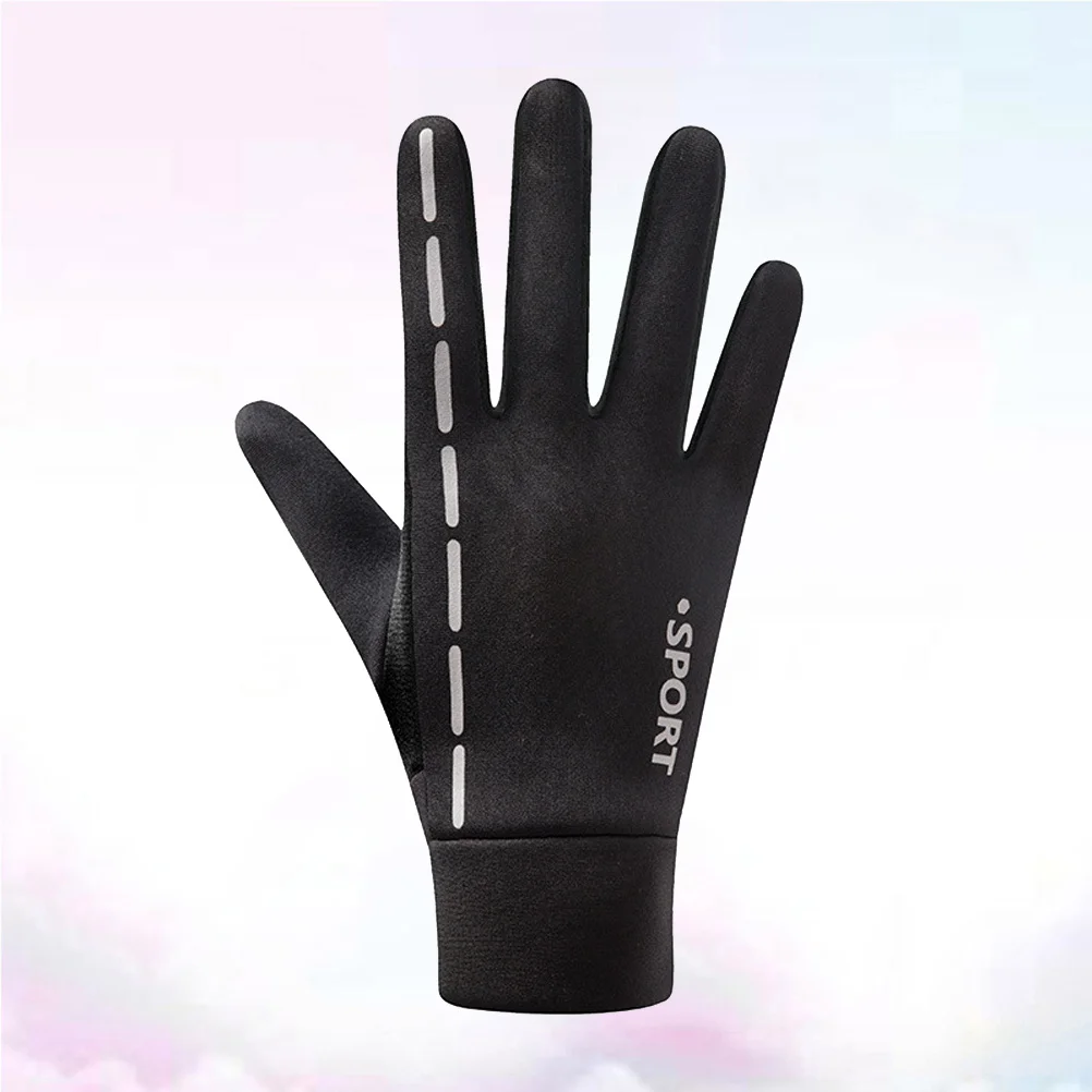 

Reflective Wind Resistant Cycling Gloves Thicken Screen Compatible Gloves for Fishing Outdoor Activities Breathable