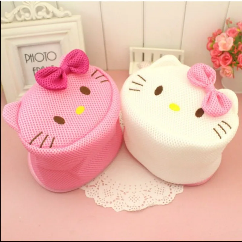 Hello Kitty Lingerie Laundry Bag Cute Anime Anti Dyeing Anti Deformation Thick Washing Machine Mesh Bag Lingerie Protective Bag