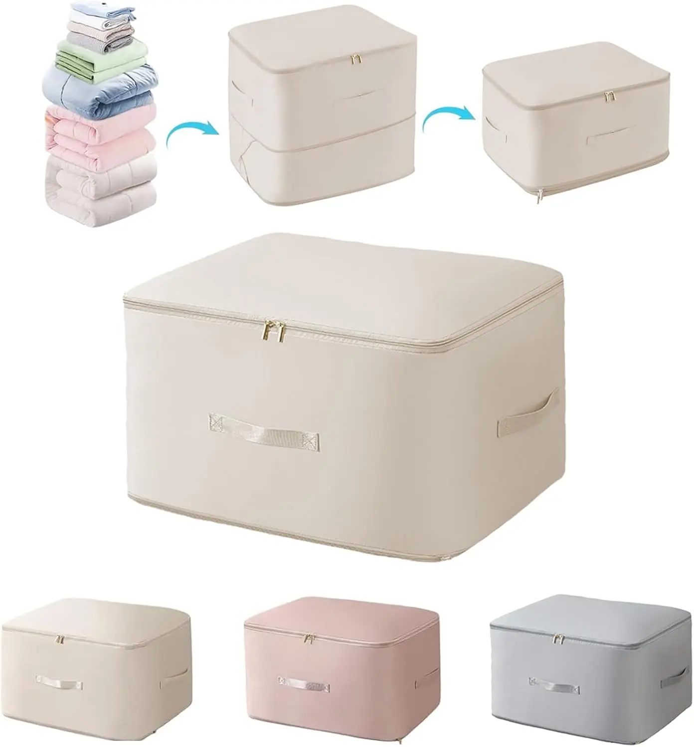

Ultra Space Saving Self Compression Organizer, 2025 New Home Space Saving Compression Bags for Comforters Clothes Blankets