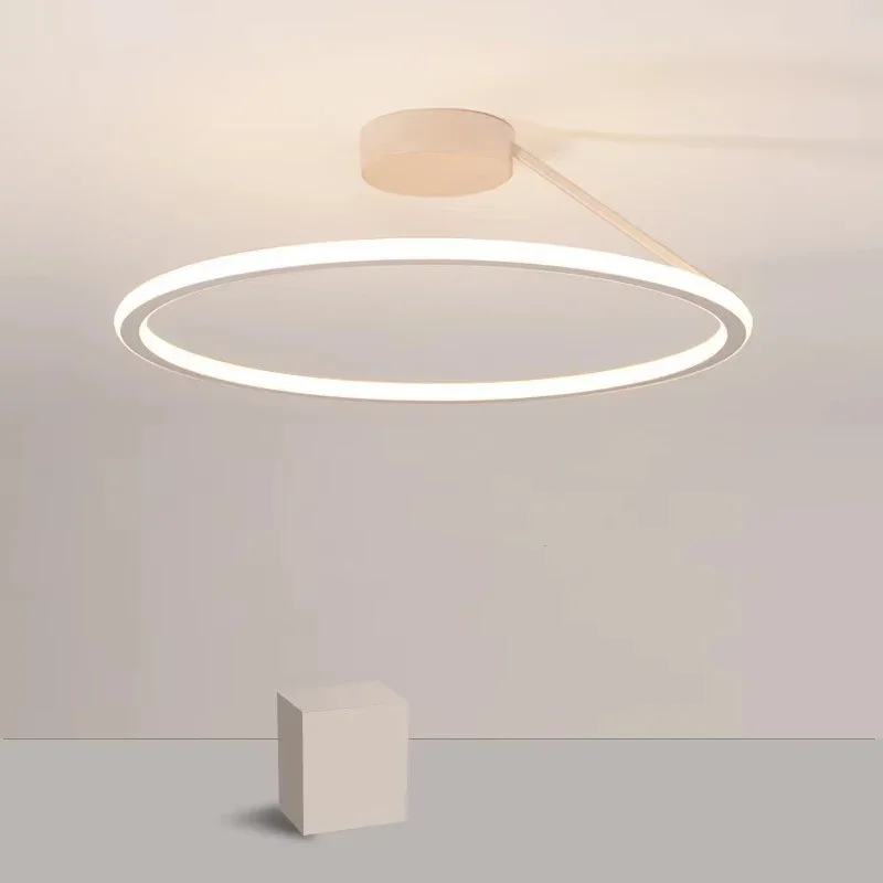 Modern Minimalist Ring Led Ceiling Chandelier Bedroom Study Indoor Lighting Ceiling Pendant Lamp Luster Hanging Light Fixture