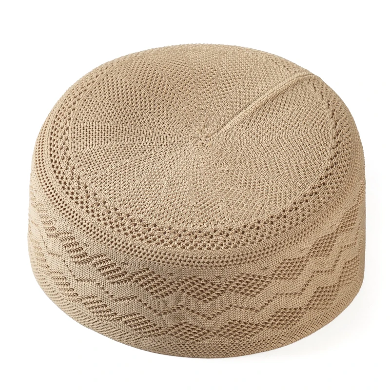 Berretto Kufi turco Keffiyeh turbante uomo islamico - Nuovo cappello da preghiera musulmano Hijab ebraico per uomo Arabia Saudita stile indiano