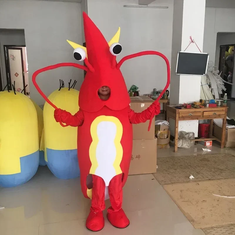 Cosplay Marine life shrimp prawn crab Mascot Costume Advertising ceremony Fancy Dress Party Animal carnival perform shows props