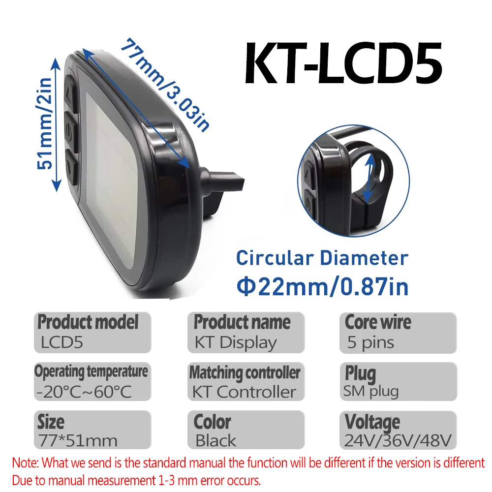 

36V48V 500W750W E Bike Controller KT-22A Brushless Controller KT Controller Compatible with KT Display LCD3U Ebike Accessories