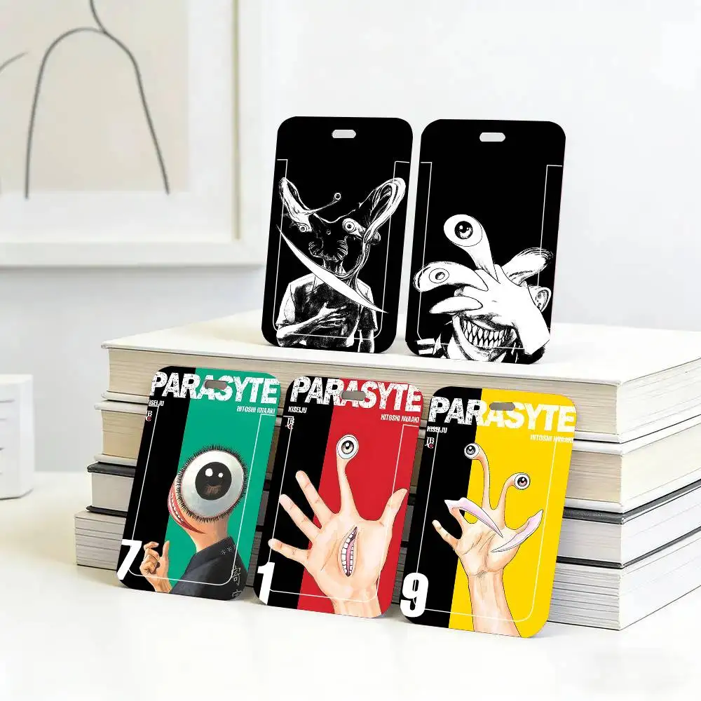 1pc Anime P-Parasite The Maxim ID Card Sleeve School Card Access ID Card Bus Meal Card Protective Sleeve Easy Push