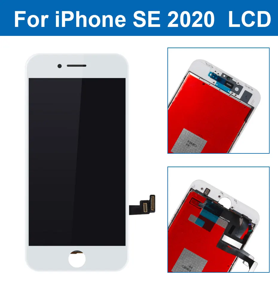 AAA SE2 LCD-scherm voor iPhone SE 2020 Touchscreen Vervanging A2296 A2275 A2298 Geen dode pixels + gehard glas + gereedschap 100% getest