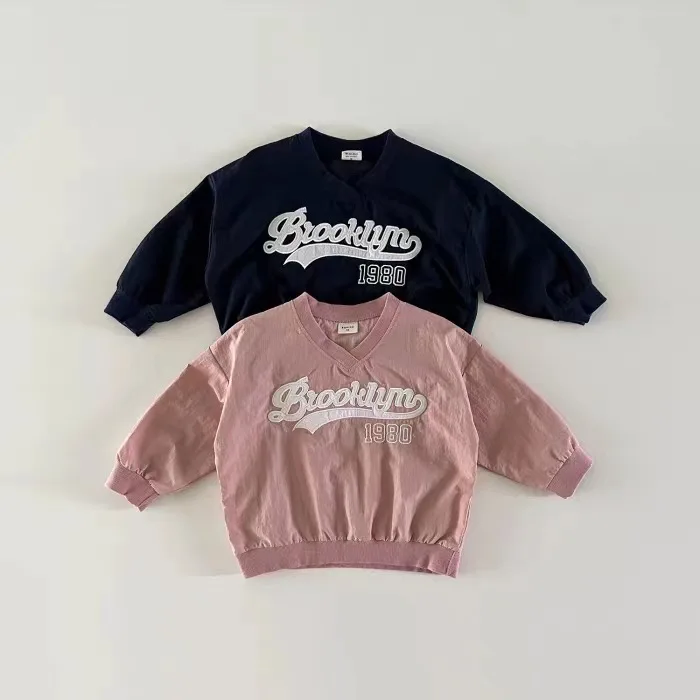 Mode Brief druck Baby lässig Sweatshirt Herbst neue Säugling Junge Langarm Tops Kleinkind Mädchen Sweatshirt Baby Pullover Kleidung