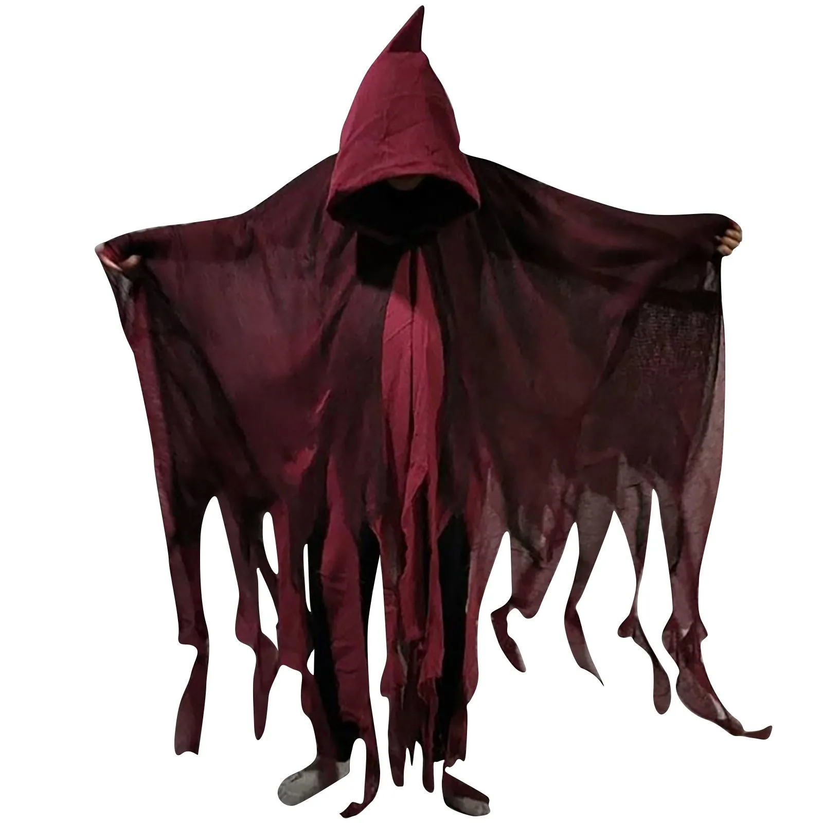 

Halloween Men Women Loose Hooded Cape Adult Unisex Long Cloak Black Costume Coats