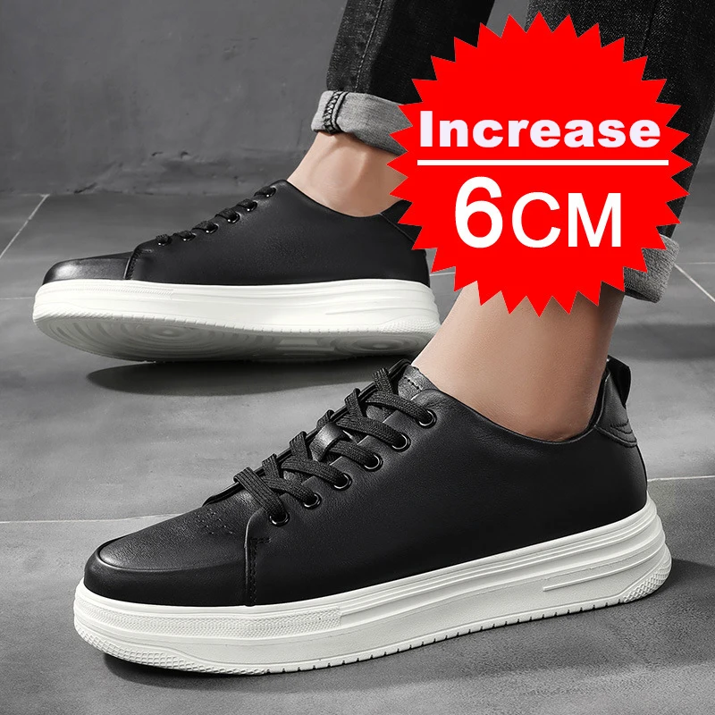 Men Elevator Shoes Men Sneakers Height Increasing Shoes 6cm Inner Increasing Lift Shoes for Men Hidden Heels Sports Casual Shoes