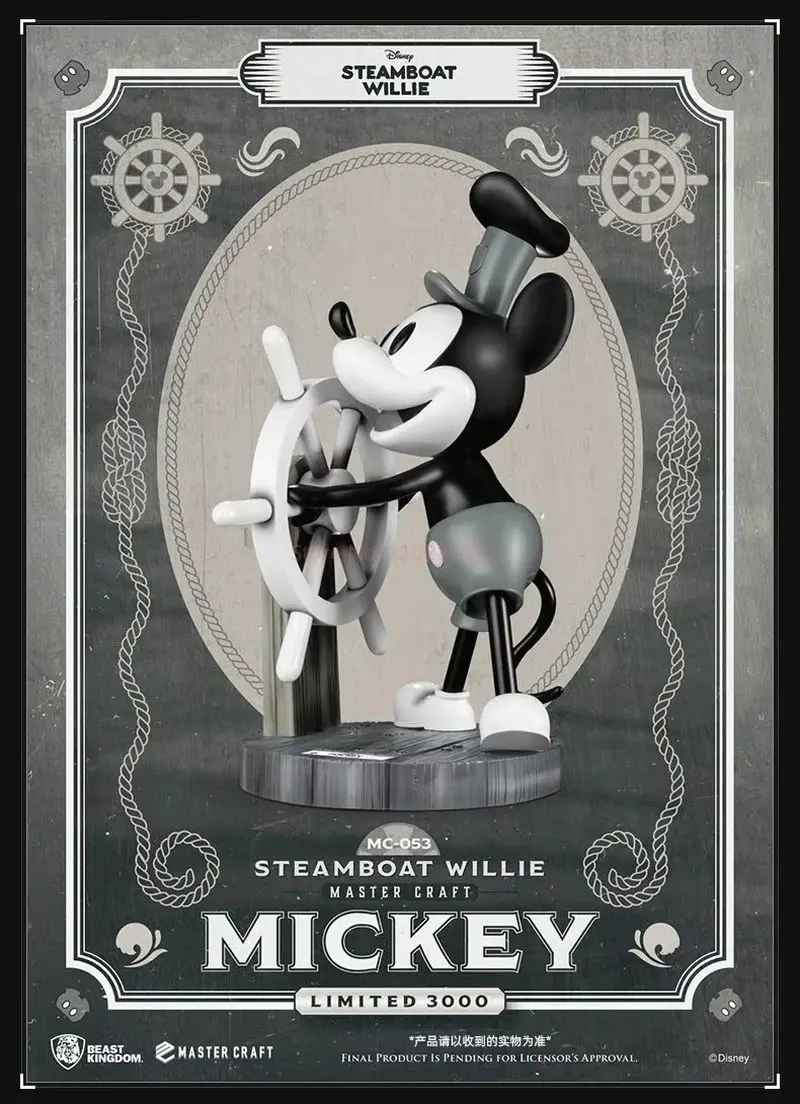 

Disney Steamboat Willie Mickey Minnie 40-46cm Collector'S Edition Genuine Statues Anime Figurines Model Trendy Birthday Gifts