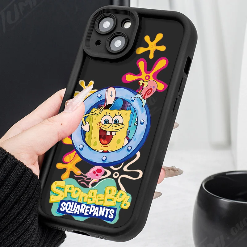 Anime Window SpongeBobs Case for Xiaomi Redmi Note 13 12 11 Pro Plus 12S 11S 10S 10 9 9S 8 12C 13C Soft Silicone Phone Back Capa