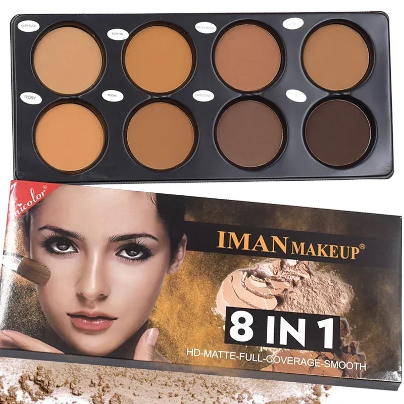 Matte Face Foundation Contour Palette Face Makeup Palette for Women 3D Contouring Shadow Wheel Color Bronze Pretty Makeup