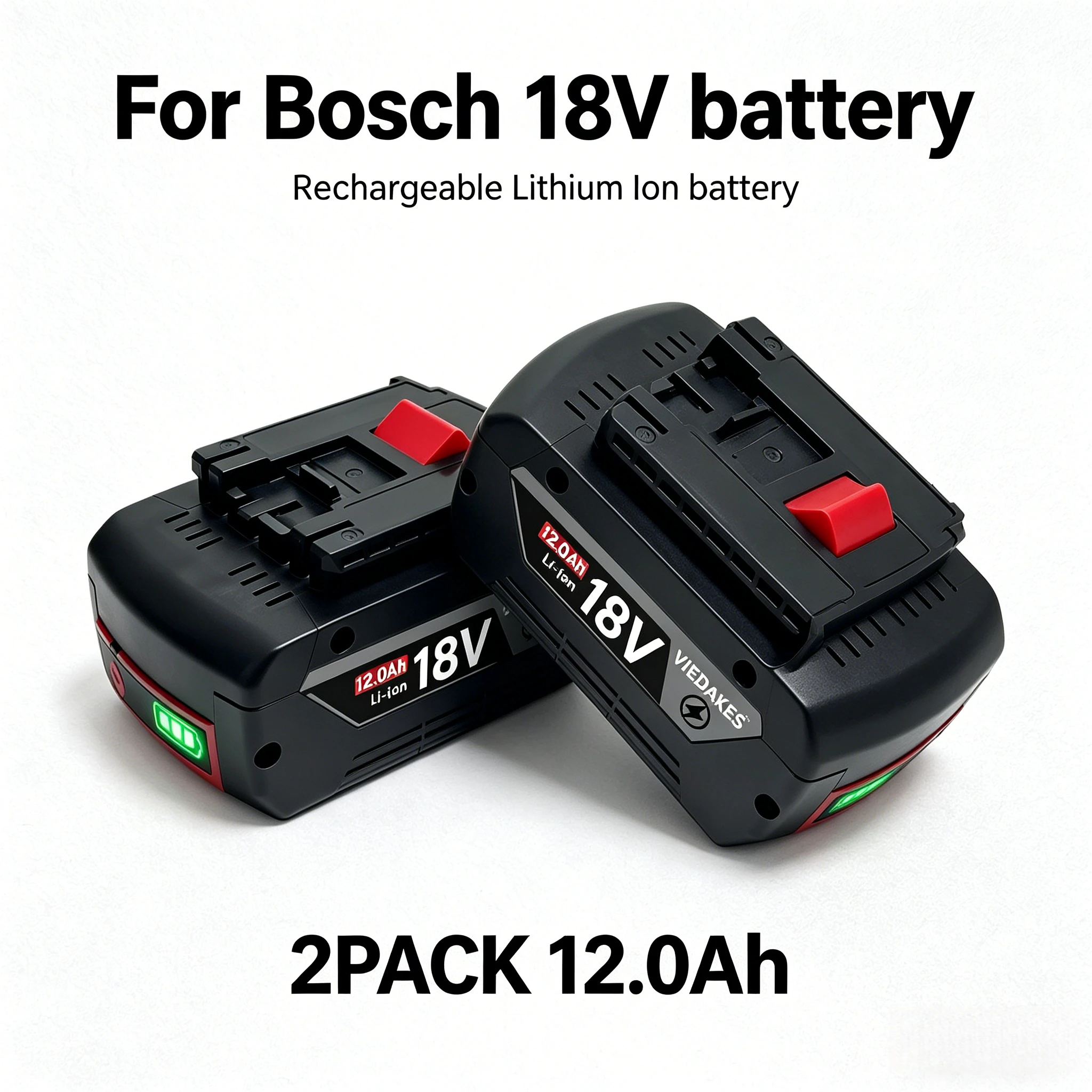 

18V 12.0Ah Li-ion Rechargeable Battery For Bosch BAT609 BAT618 BAT620 Replacement Power Tool Battery